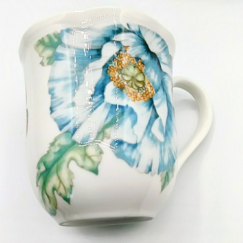 2x ๐ฆHP! 4 Butterfly Meadow Mugs by Lenox. Blue Thistle-like Flower. - Picture 2 of 13